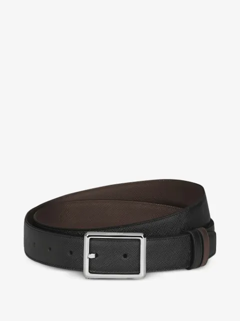 Montblanc cinturón texturizado con hebilla cuadrada