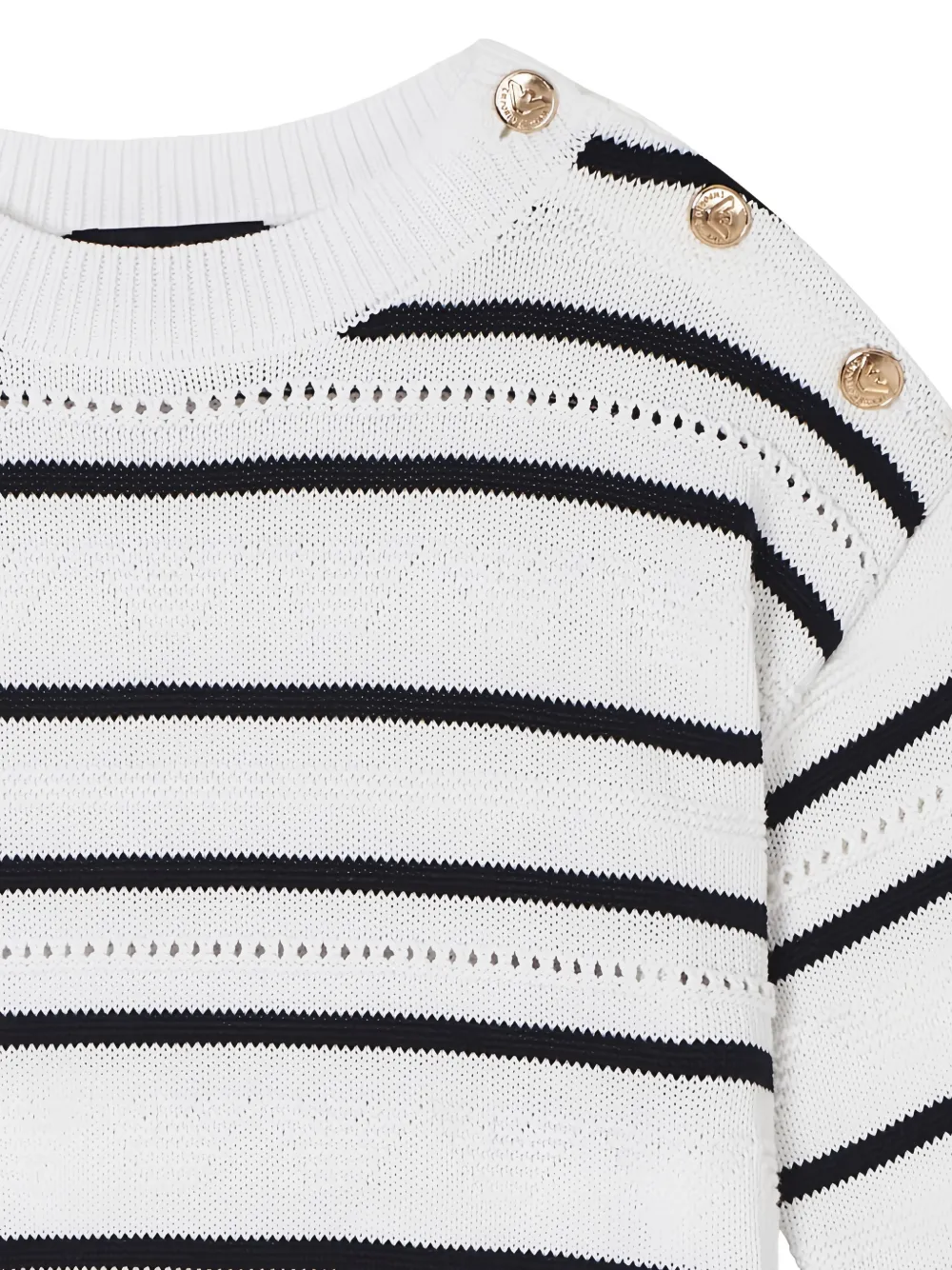 striped-pattern sweater