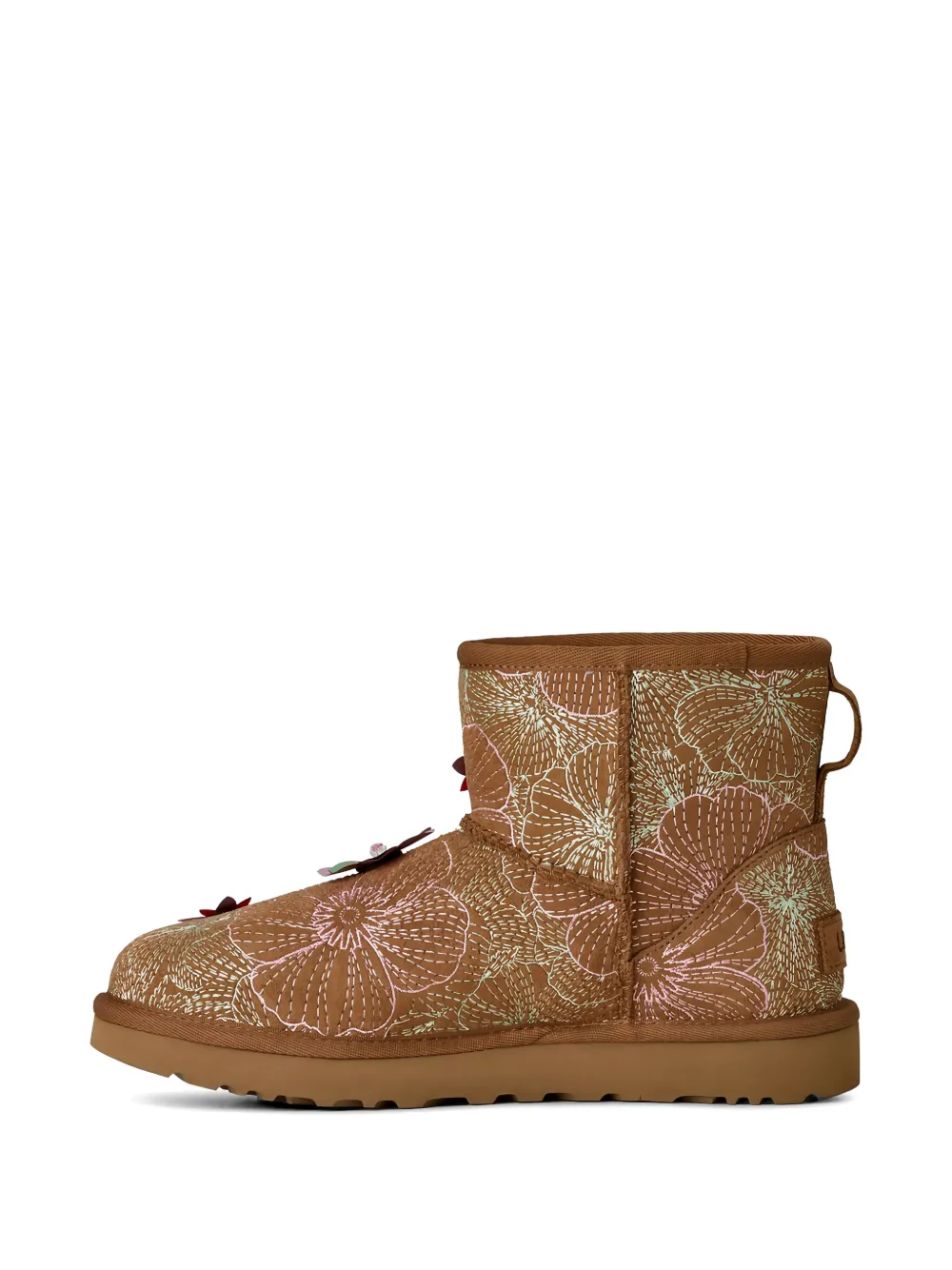 UGG Classic Mini laarzen met bloemapplicatie Bruin