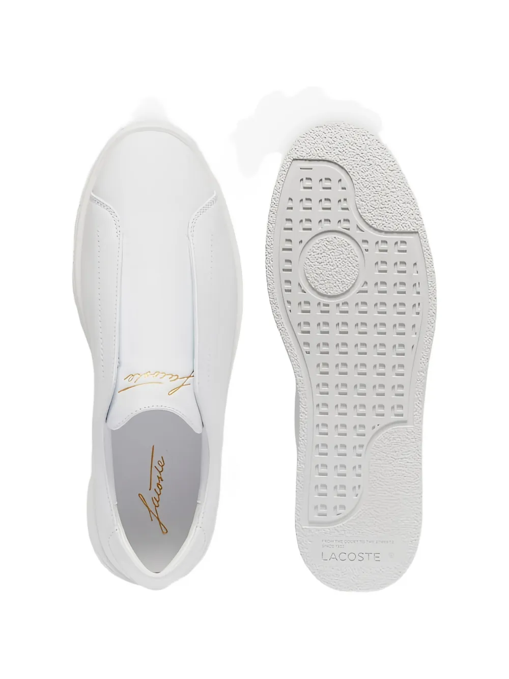 Lacoste Signature slip-on sneakers Wit