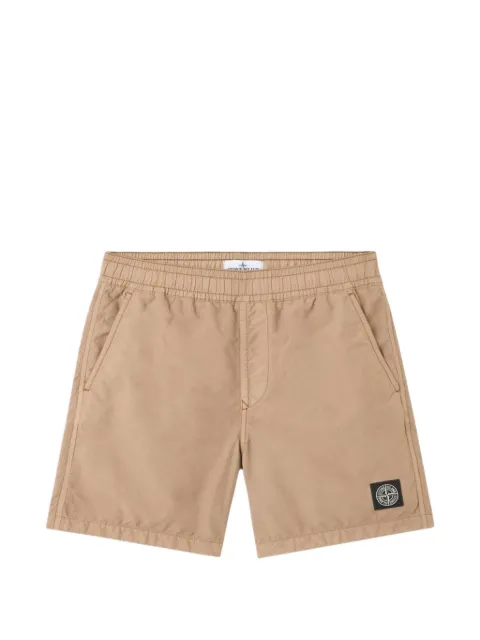 Stone Island Junior shorts de playa con parche del logo