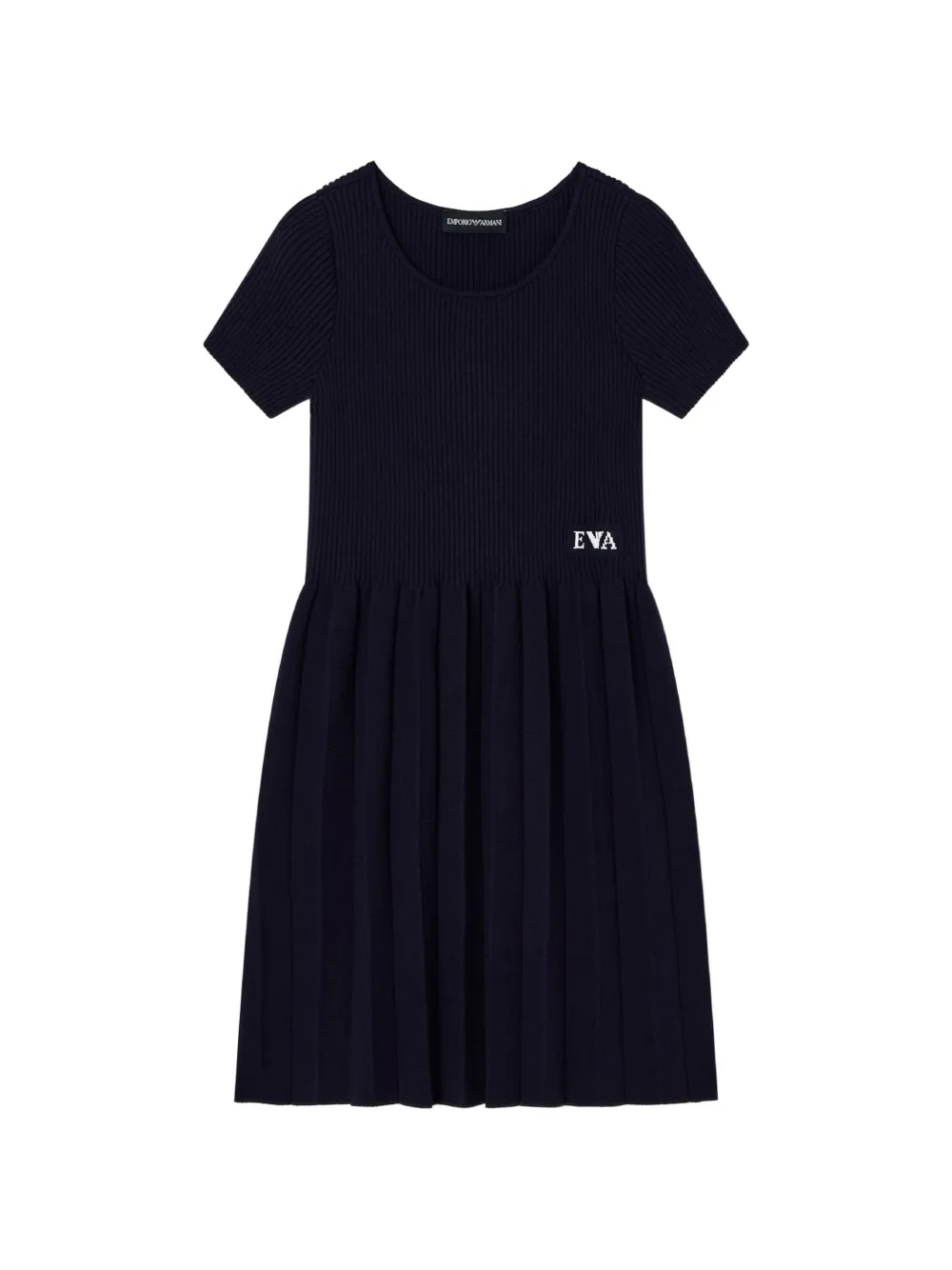 Emporio Armani Kids rib-knit dress - Blue