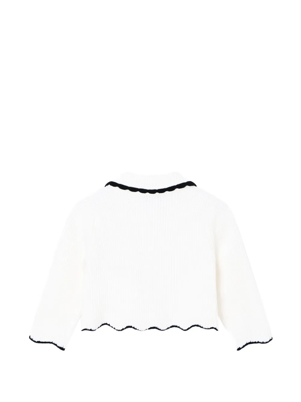Emporio Armani Kids Vest met gewelfde afwerking en knoop Wit