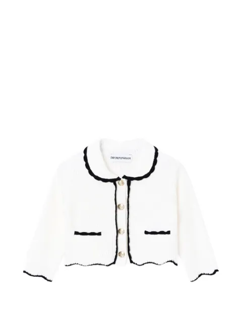 Emporio Armani Kids scalloped button cardigan