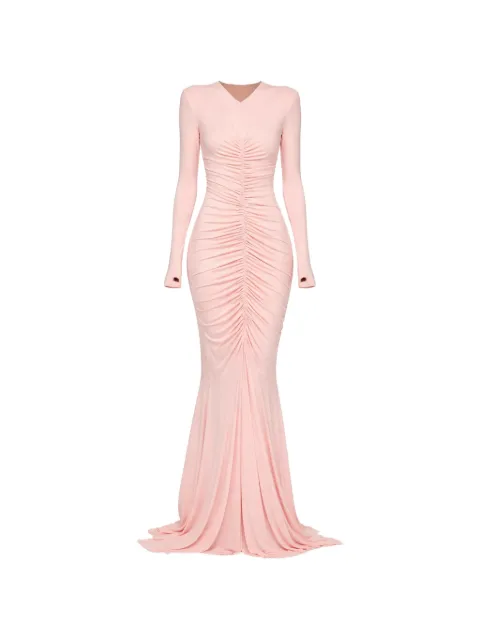 Norma Kamali long-sleeve ruched dress