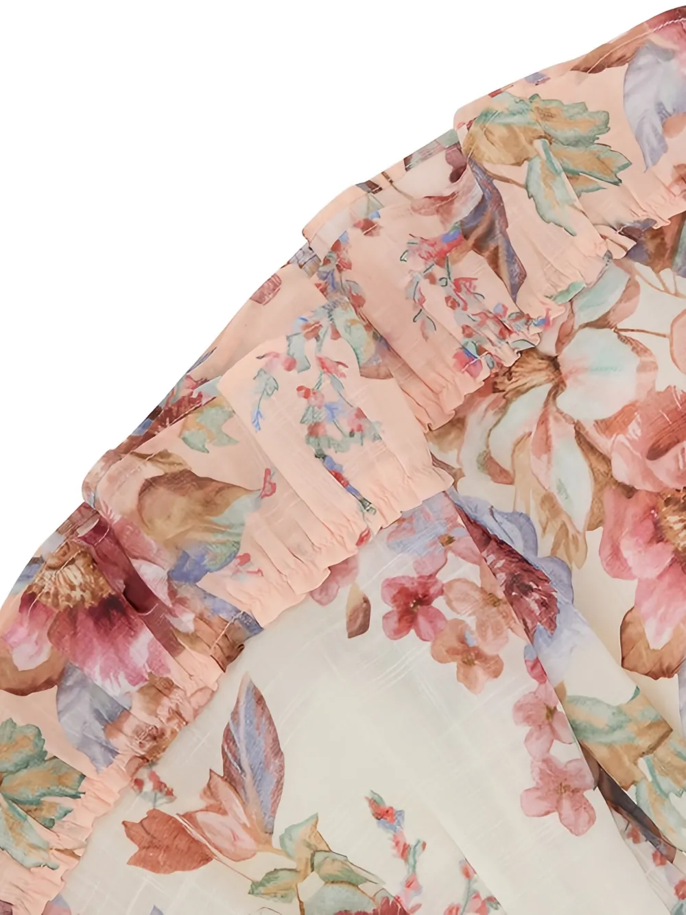 ZIMMERMANN Kids Gelaagde rok met bloemenprint Beige