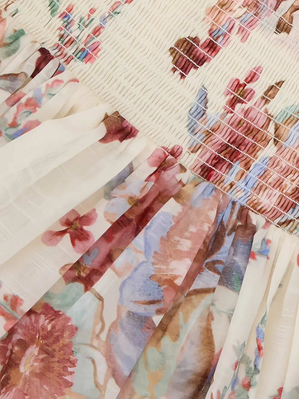 ZIMMERMANN Kids Gelaagde rok met bloemenprint Beige