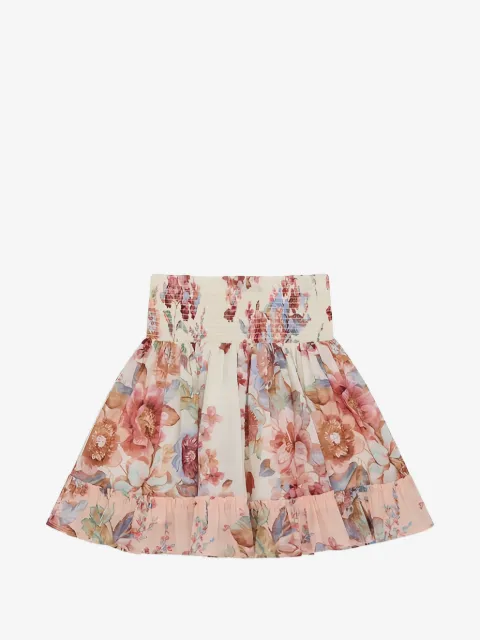 ZIMMERMANN Kids jupe froncée à fleurs