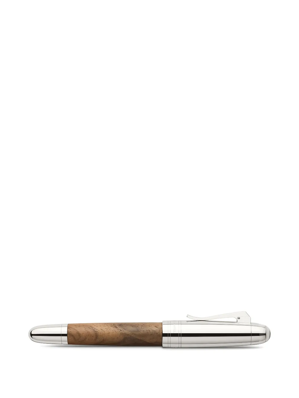 Graf von Faber-Castell wood-detail fountain pen - Argento