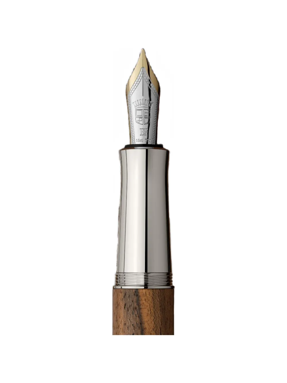 Graf von Faber-Castell wood-detail fountain pen - Argento