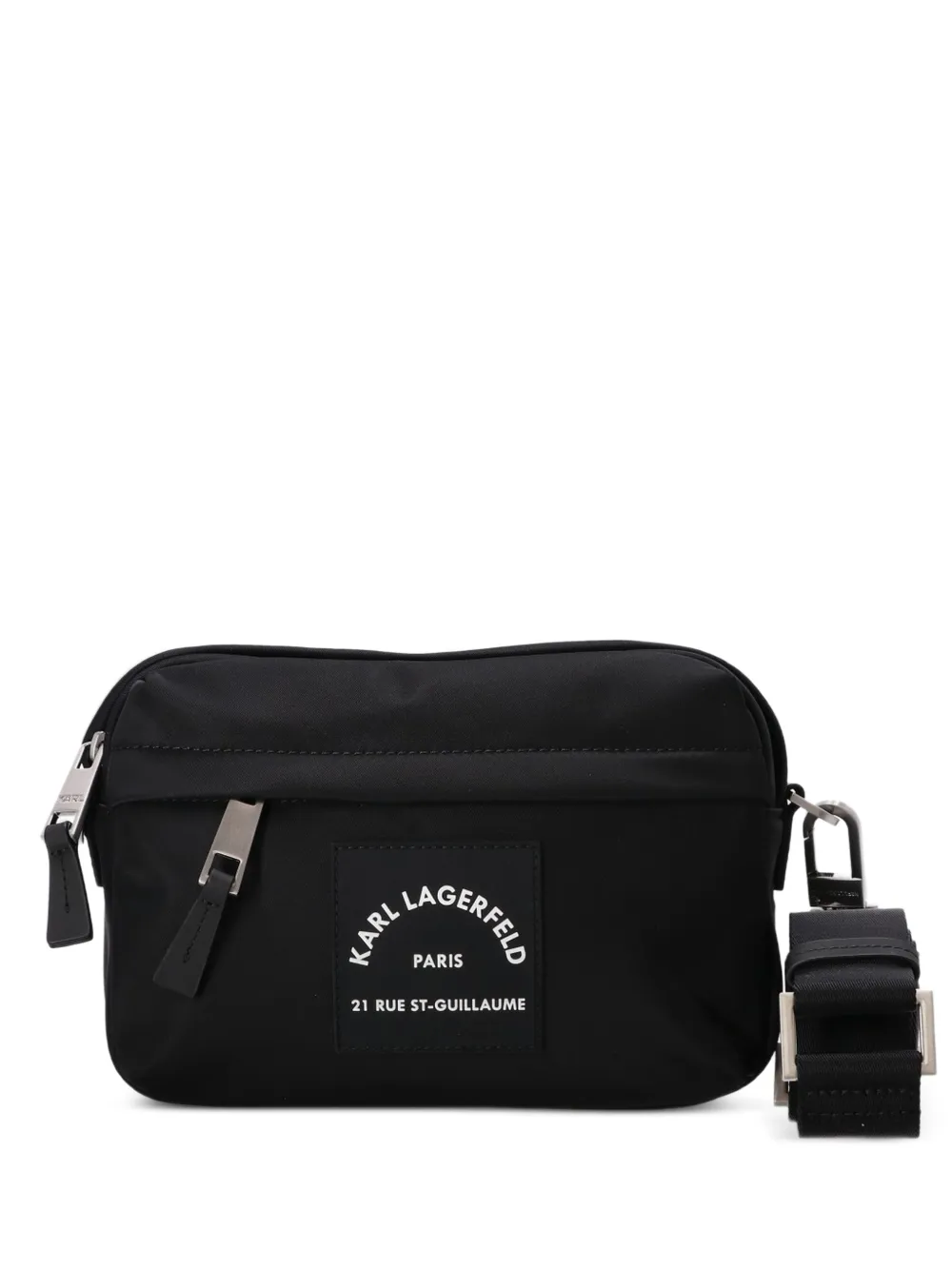 Karl Lagerfeld logo-patch messenger bag - Nero