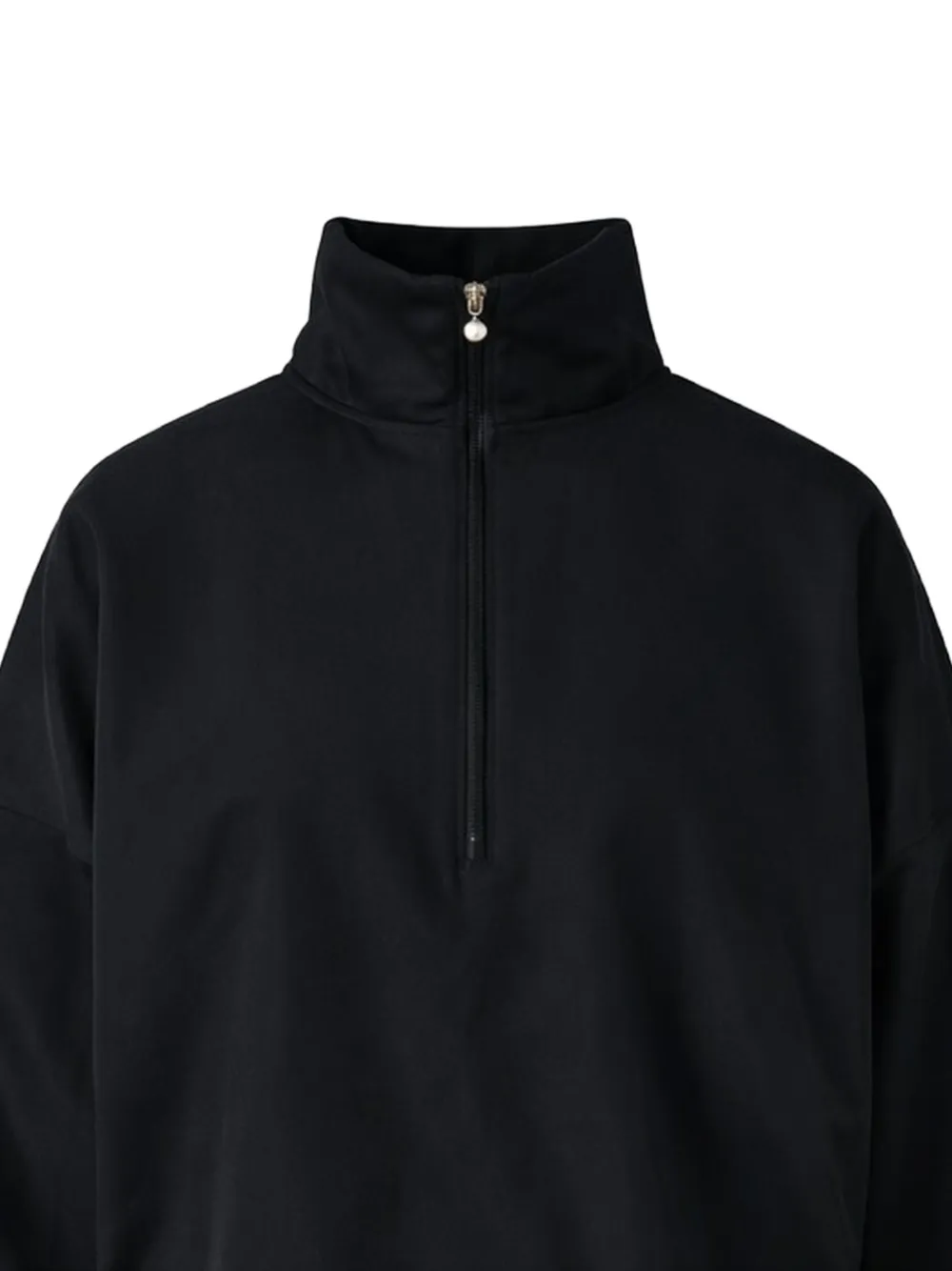 Carven High-neck Zip Sweatshirt in Black, view 2