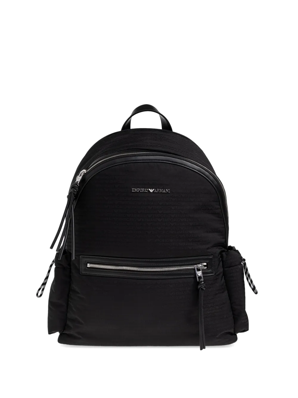 Emporio Armani logo-plaque backpack - Nero