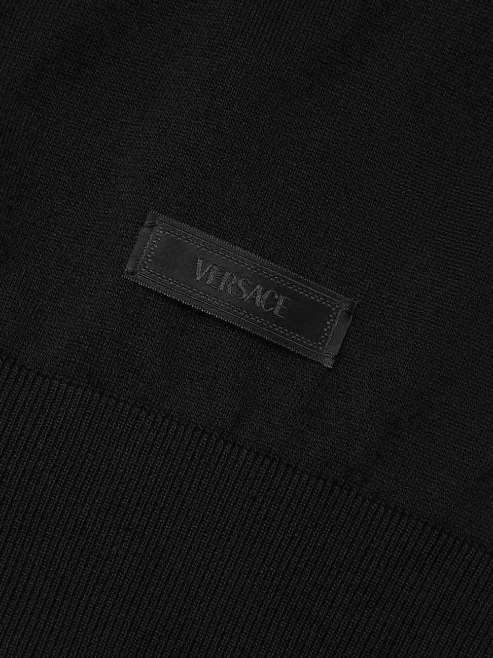  Versace Logo-patch Polo Shirt - Black 