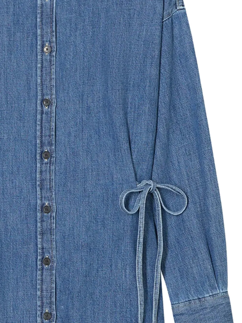  Closed Strap Waisted Blouse - Blue 