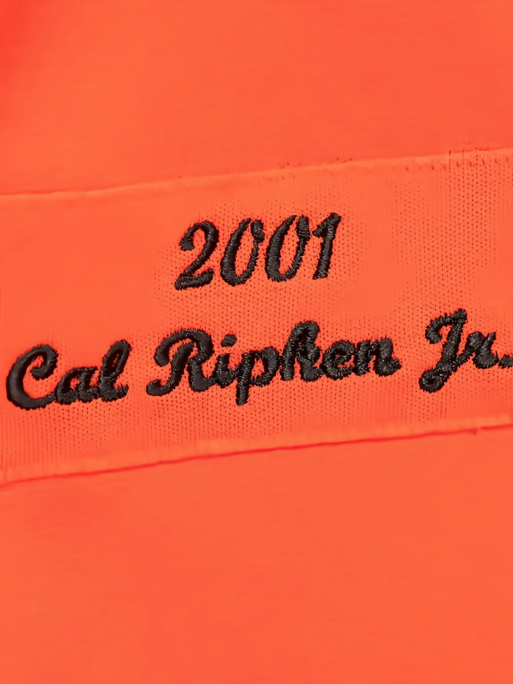 Mitchell & Ness T-shirt met gestreepte afwerking en V-hals Oranje
