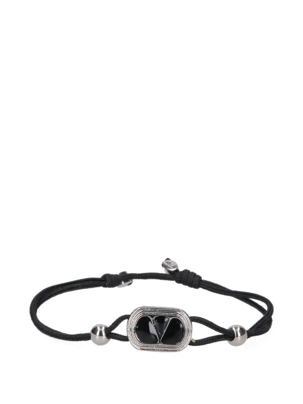 Valentino Garavani Ovalette logo signature bracelet - Nero