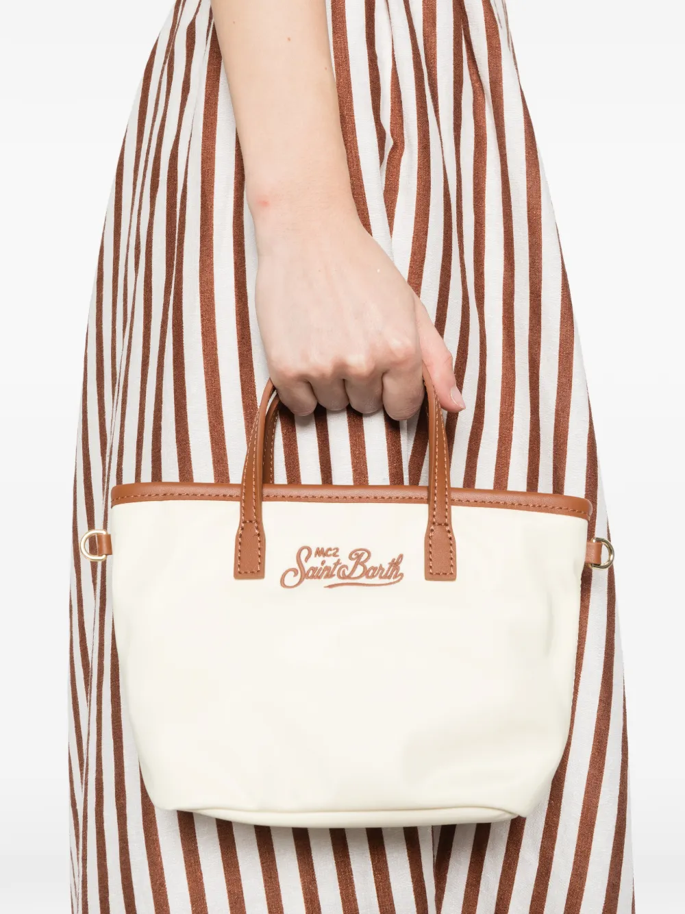 Mini Logo-Embroidered Tote Bag