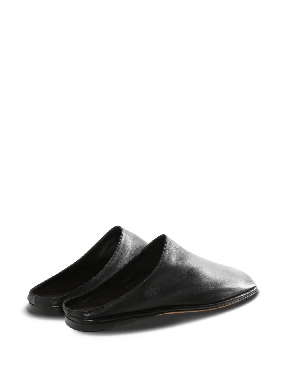 The Row Square-toe Slides - Black 