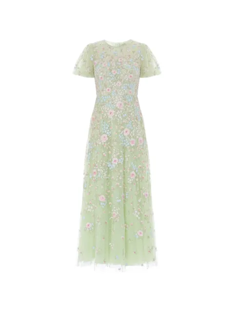 Needle & Thread Peony Bouquet round-neck maxi dress