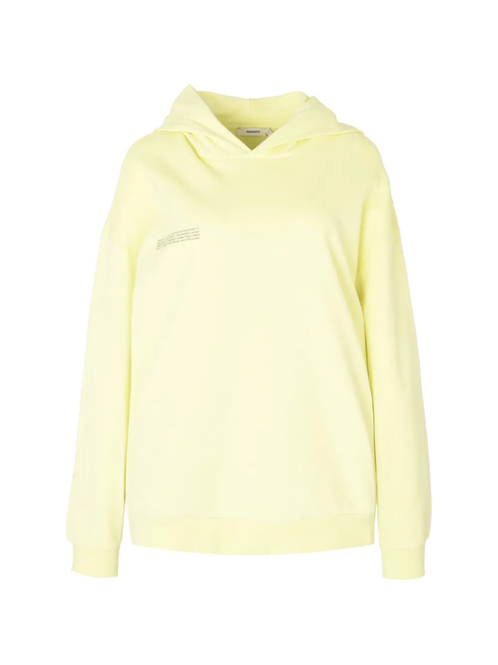 Pangaia logo-print cotton hoodie - Giallo