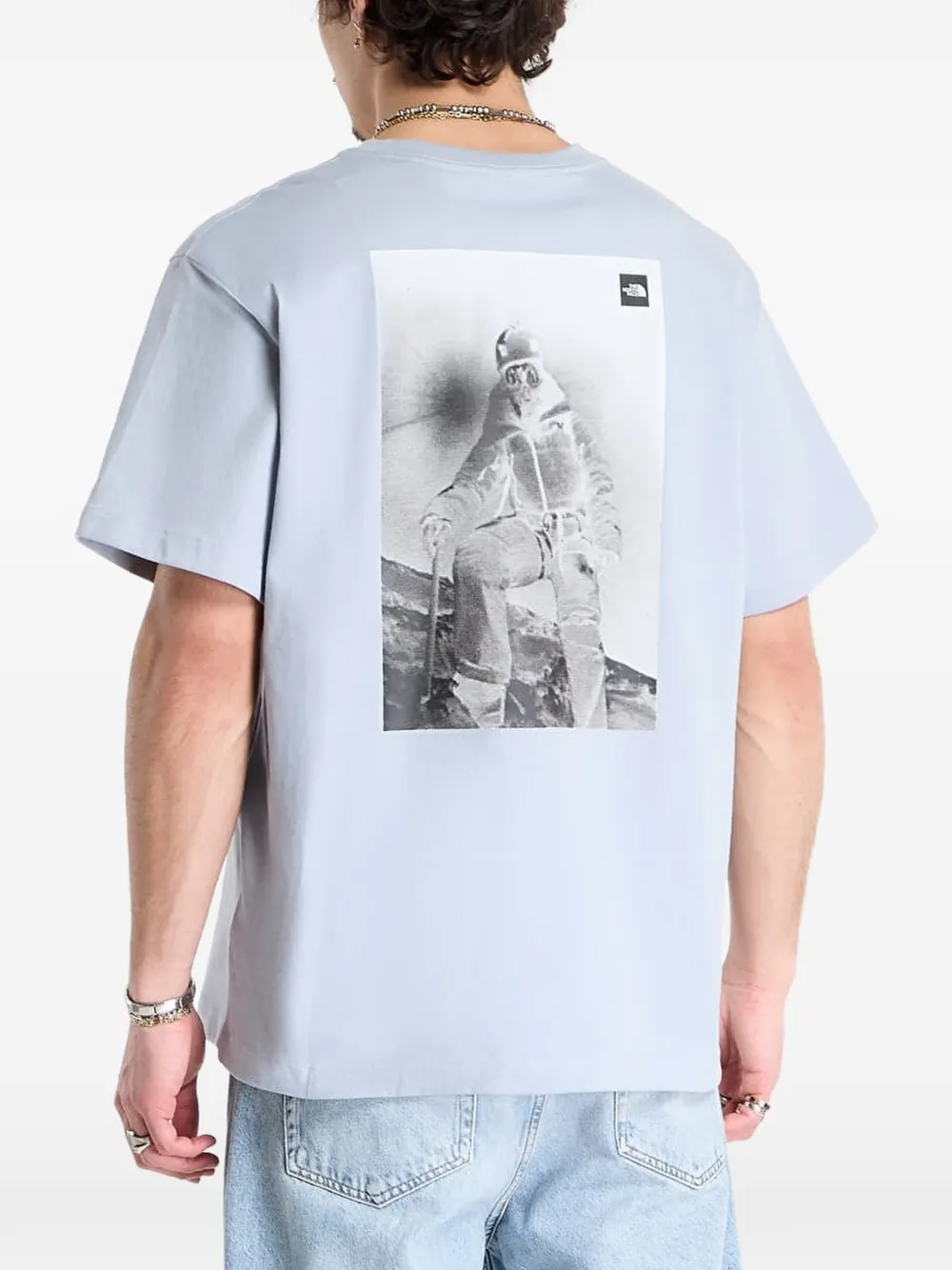 The North Face T-shirt met fotoprint Blauw