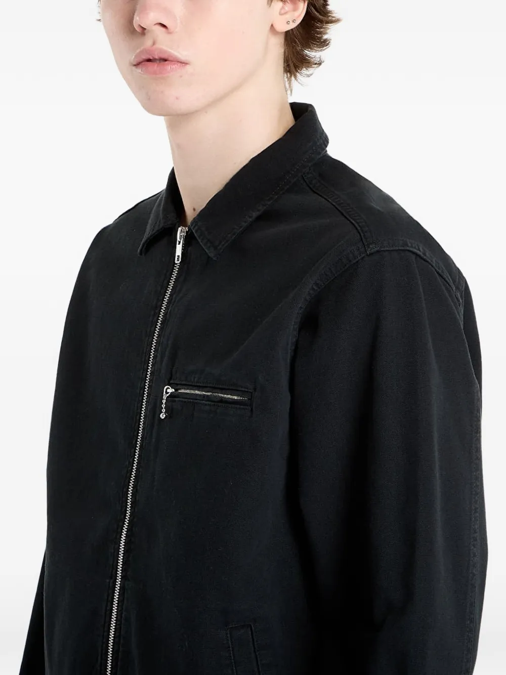  Gramicci Zip-up Canvas Jacket - Black 