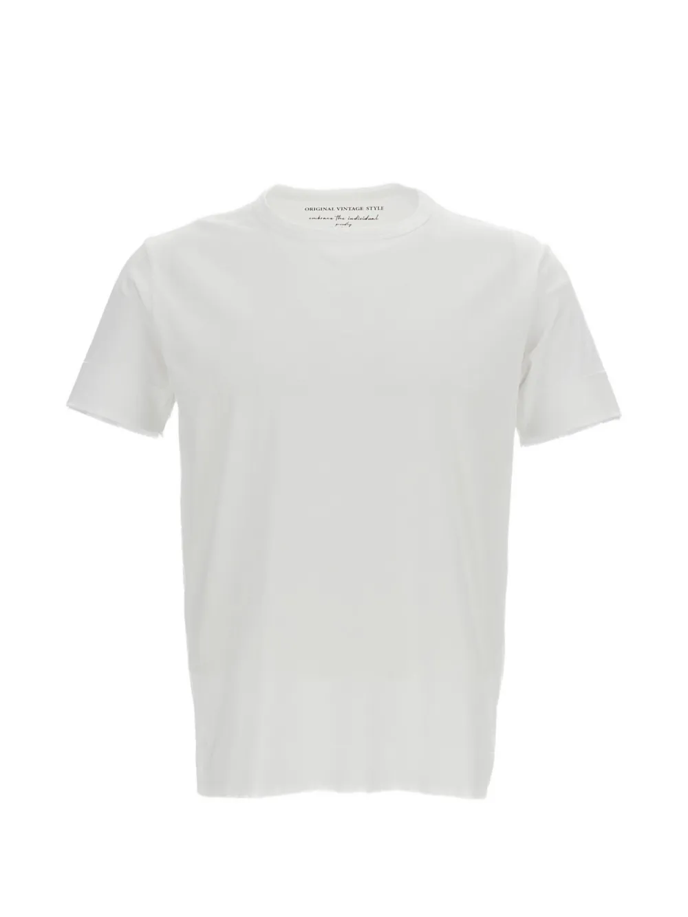 original vintage style raw-edge short-sleeve T-shirt - Weiß