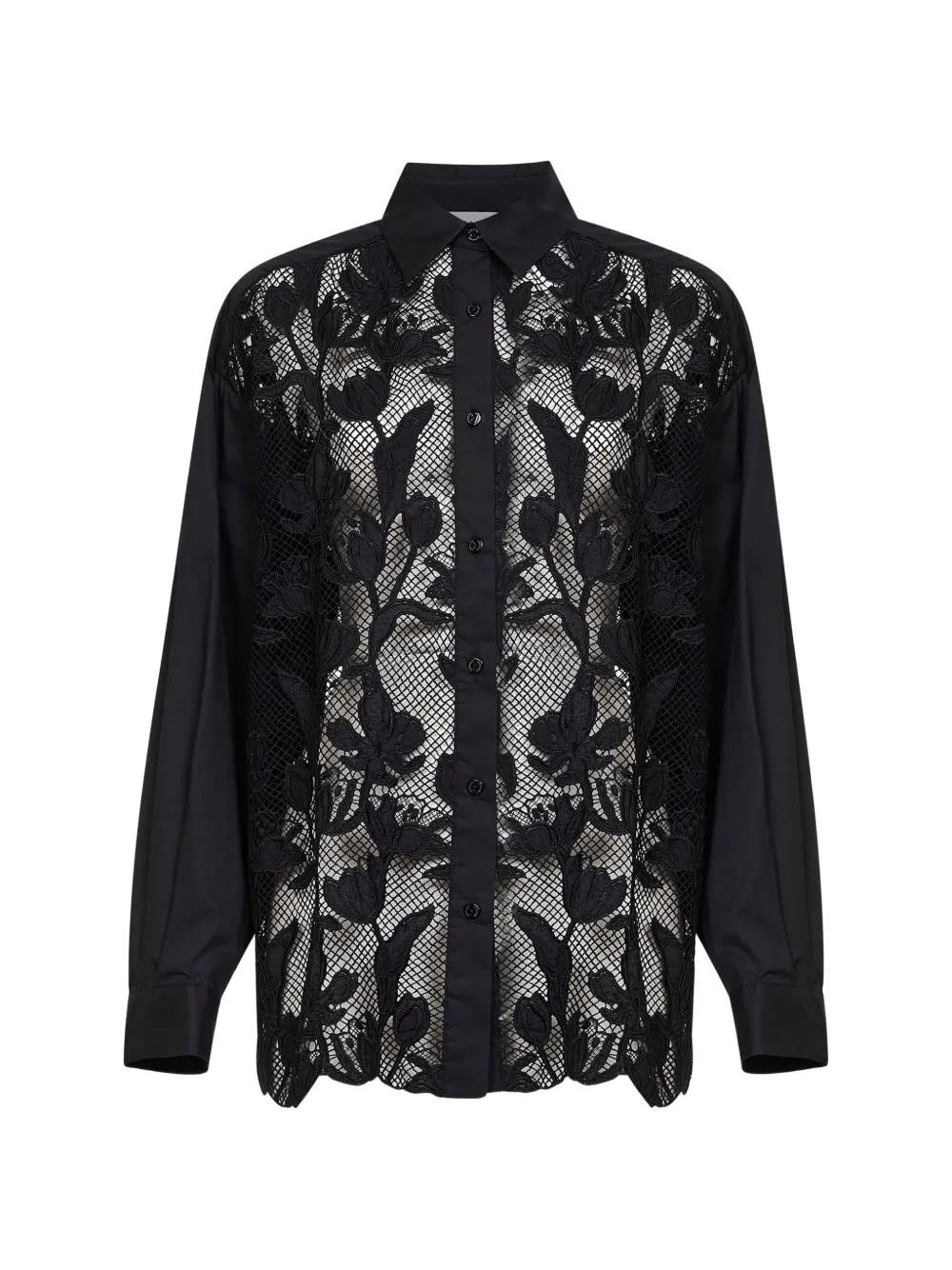 ERMANNO FIRENZE floral-motif shirt - Nero