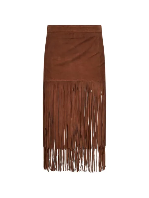 ERMANNO FIRENZE  fringed midi skirt