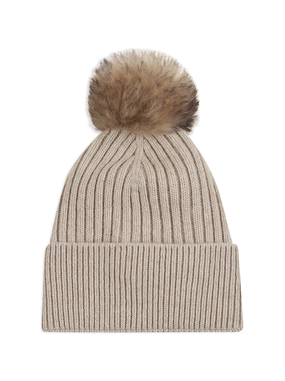  Moncler Grenoble Pompom Logo-patch Beanie Hat - Neutrals 