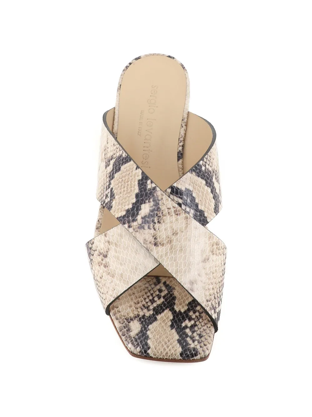 Sergio Levantesi Nunzia sandalen met gekruiste bandjes Beige