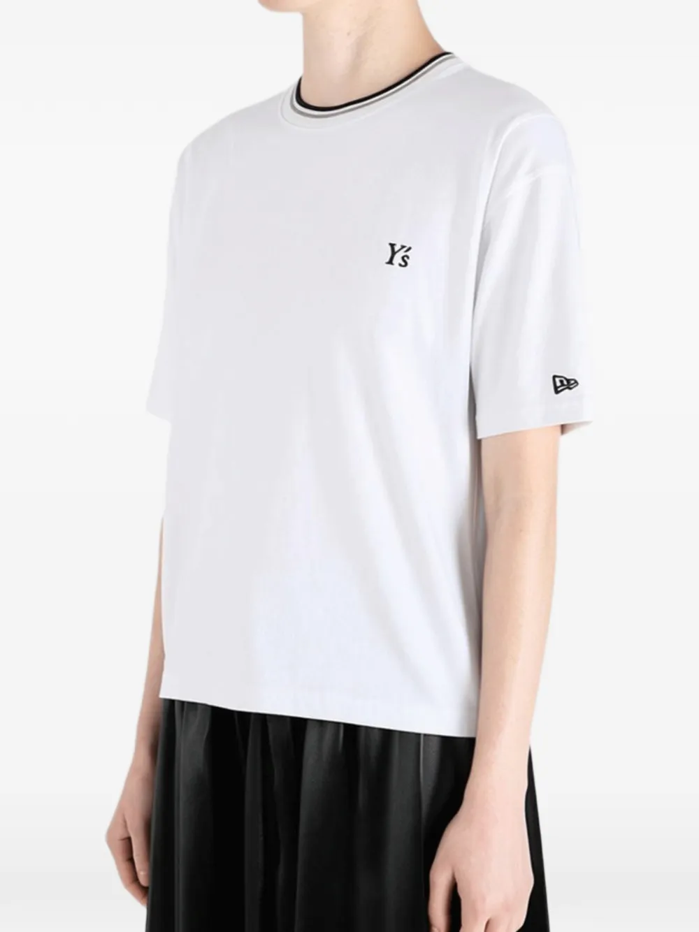Y's x New Era T-shirt met geborduurd logo Wit