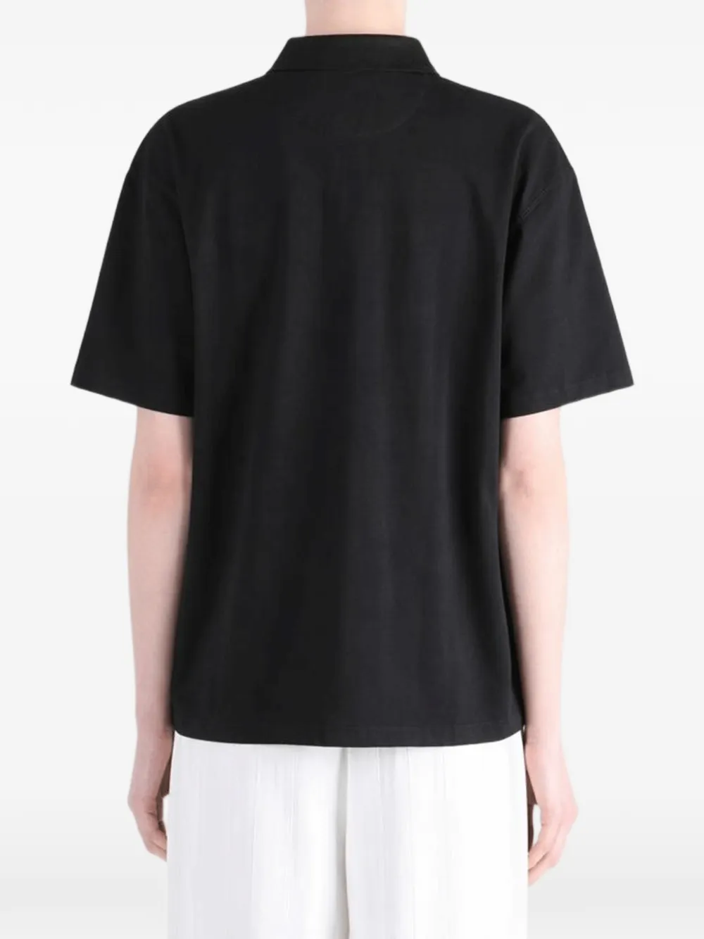 Y's x New Era poloshirt met geborduurd logo Zwart