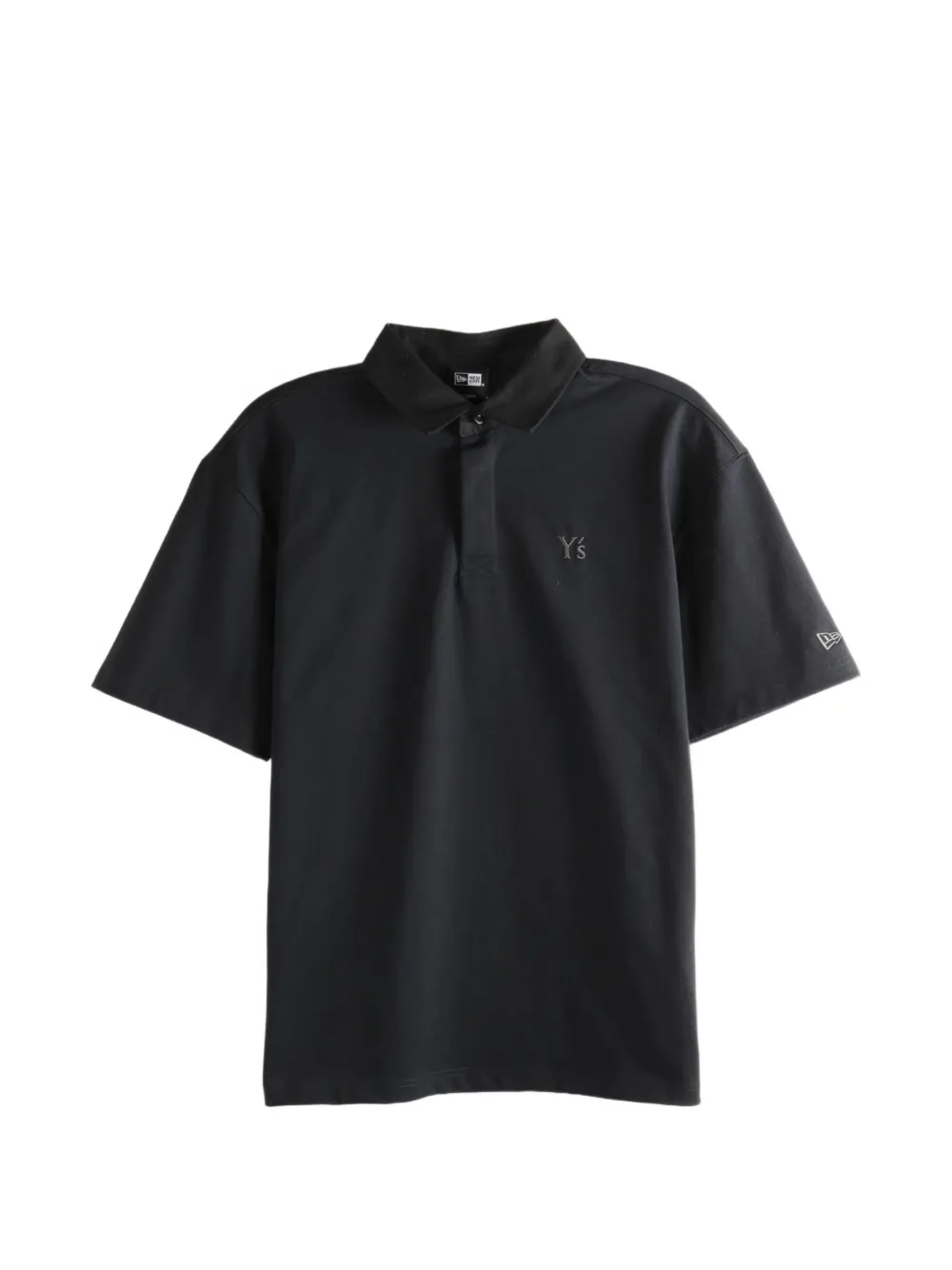 Y's x New Era embroidered logo polo shirt - Nero
