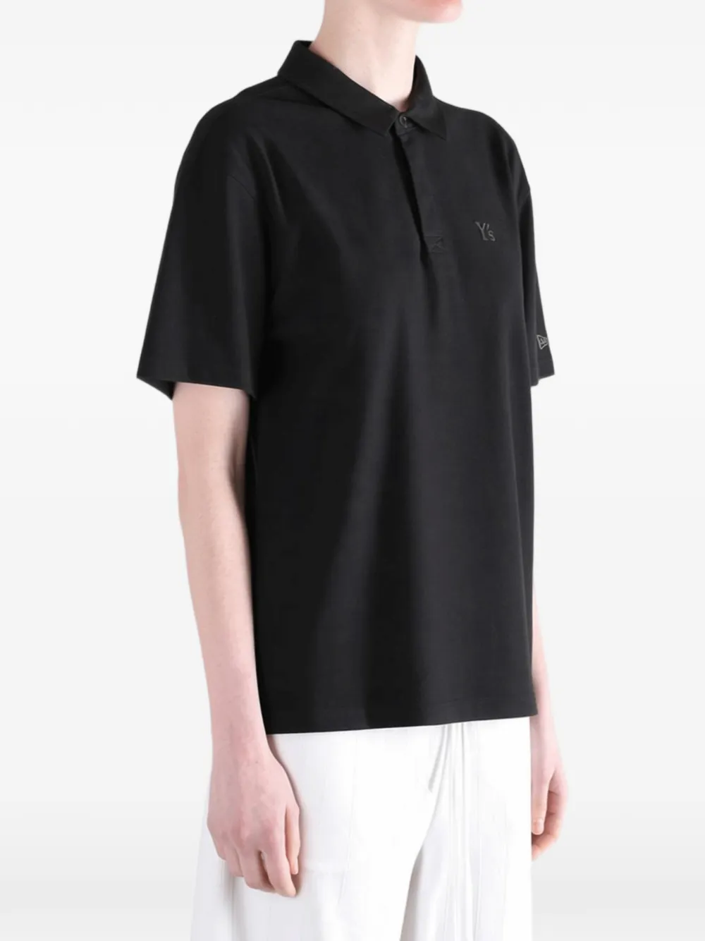 Y's x New Era poloshirt met geborduurd logo Zwart