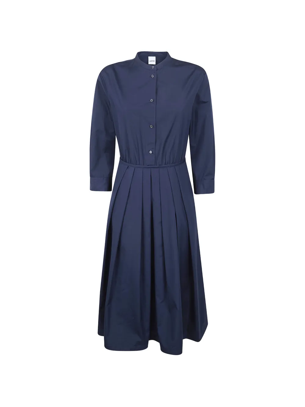 ASPESI pleated collared dress - Blu