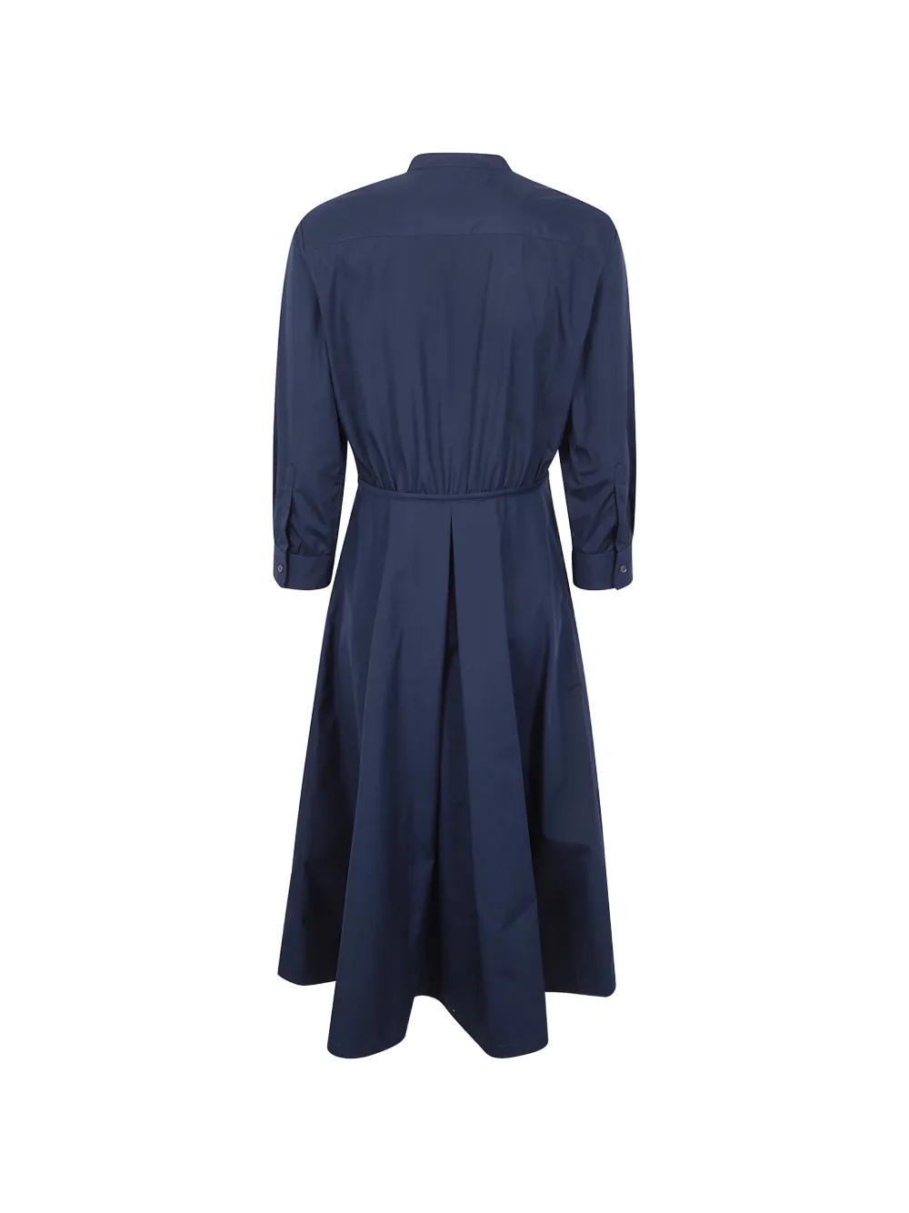 ASPESI Geplooide jurk met kraag Blauw