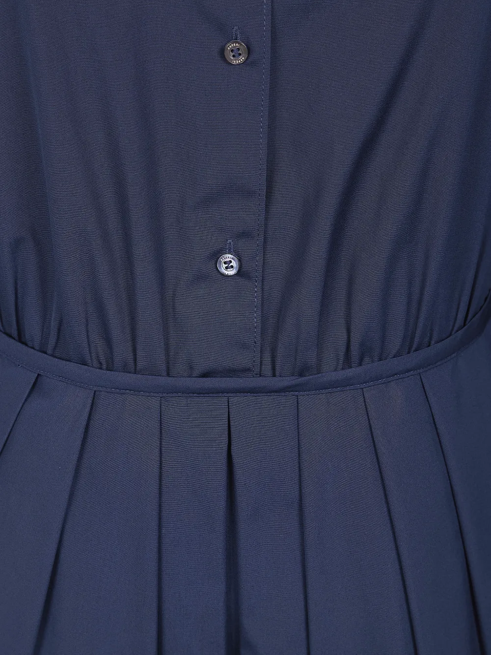 ASPESI Geplooide jurk met kraag Blauw