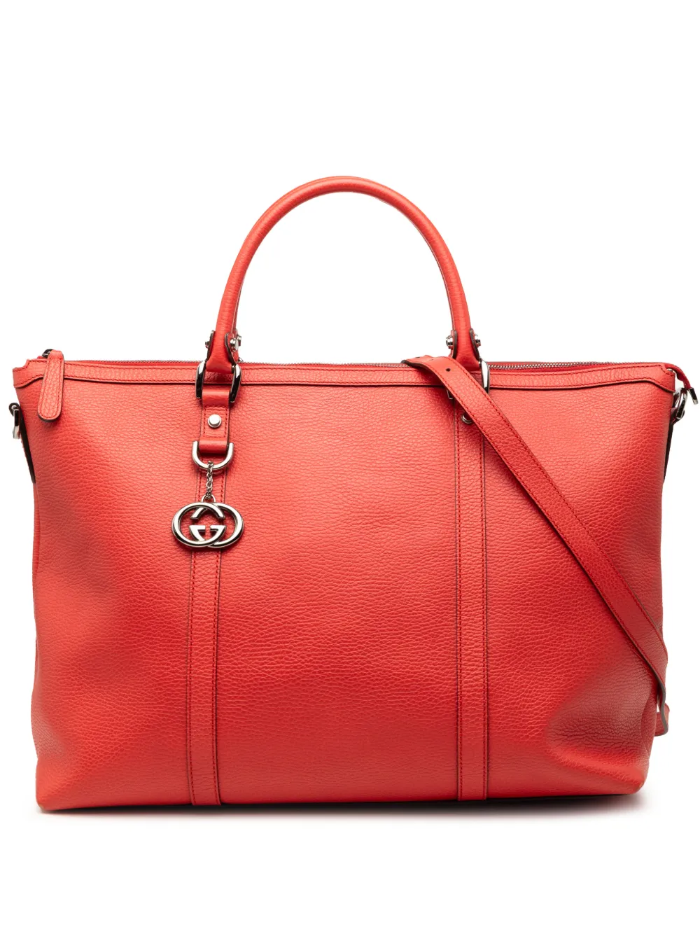 Gucci Pre-Owned 2000-2015 Leather GG Charm satchel - Rosso