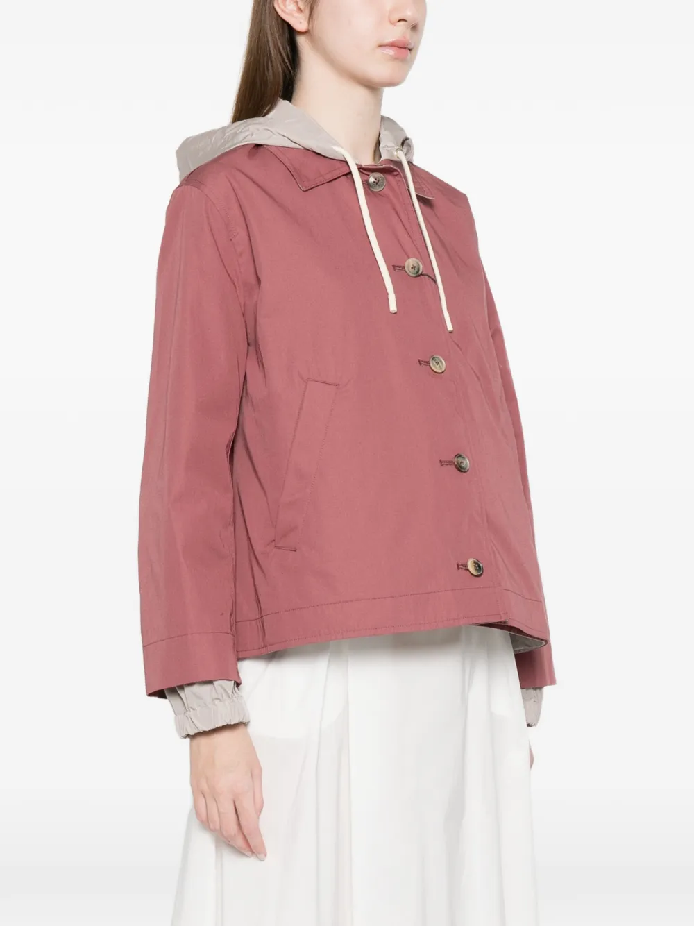 Herno Jack met capuchon en zak Roze
