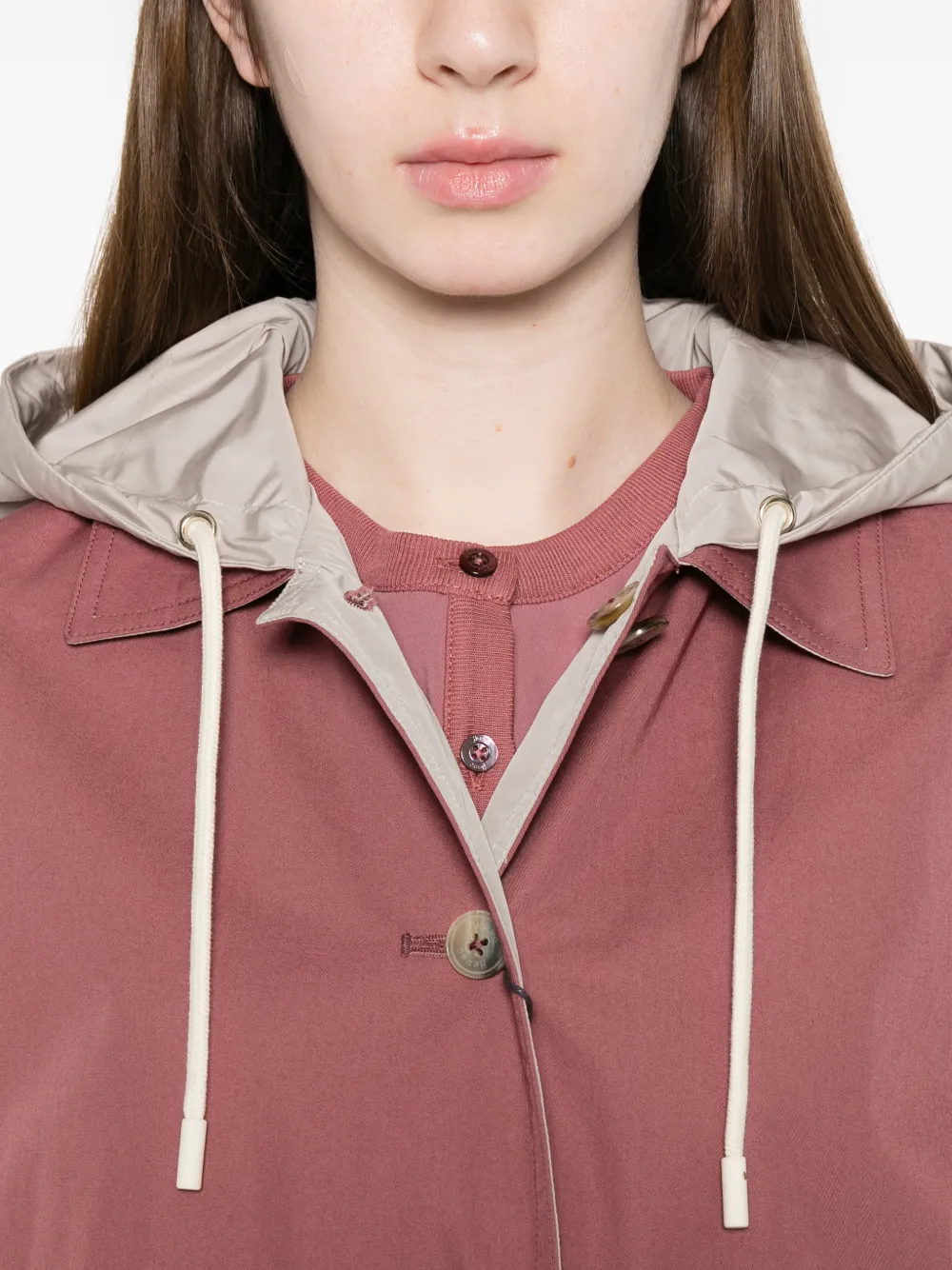 Herno Jack met capuchon en zak Roze