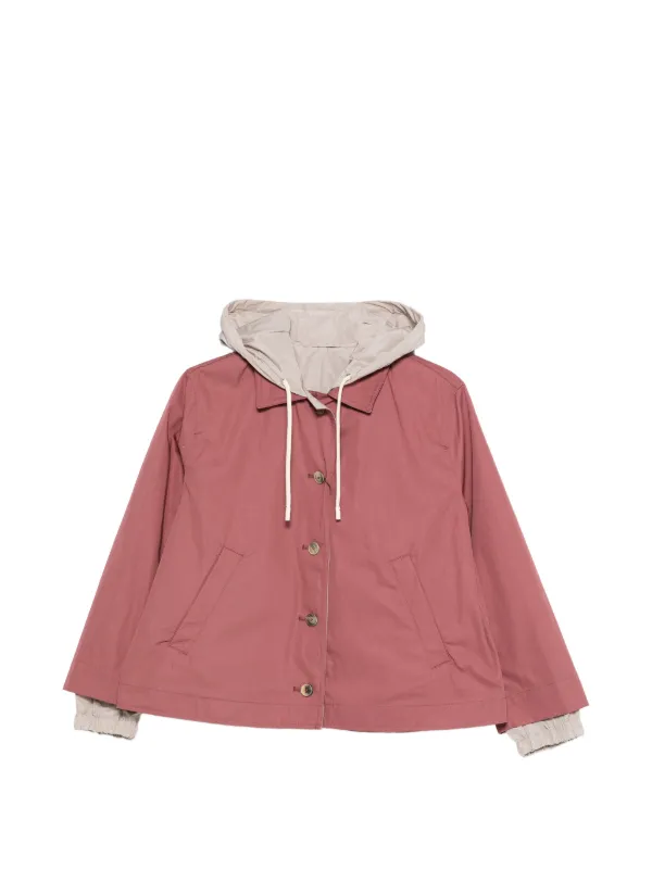 Herno Hooded Pocket Jacket in Pink