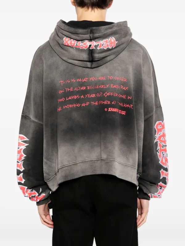 HELLSTAR Graphic Print Hoodie | Grey | FARFETCH RO