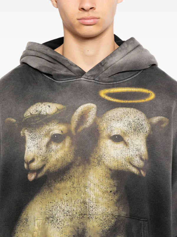 HELLSTAR Graphic Print Hoodie | Grey | FARFETCH RO
