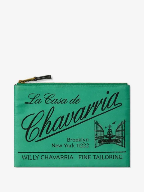 Willy Chavarria bolsa de mano con logo estampado