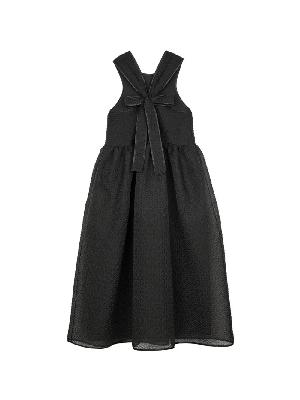 Cecilie Bahnsen CBdora bow midi dress - Nero