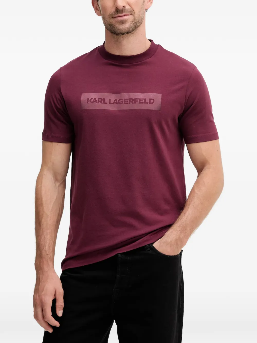 Karl Lagerfeld logo-print t-shirt - Rosso
