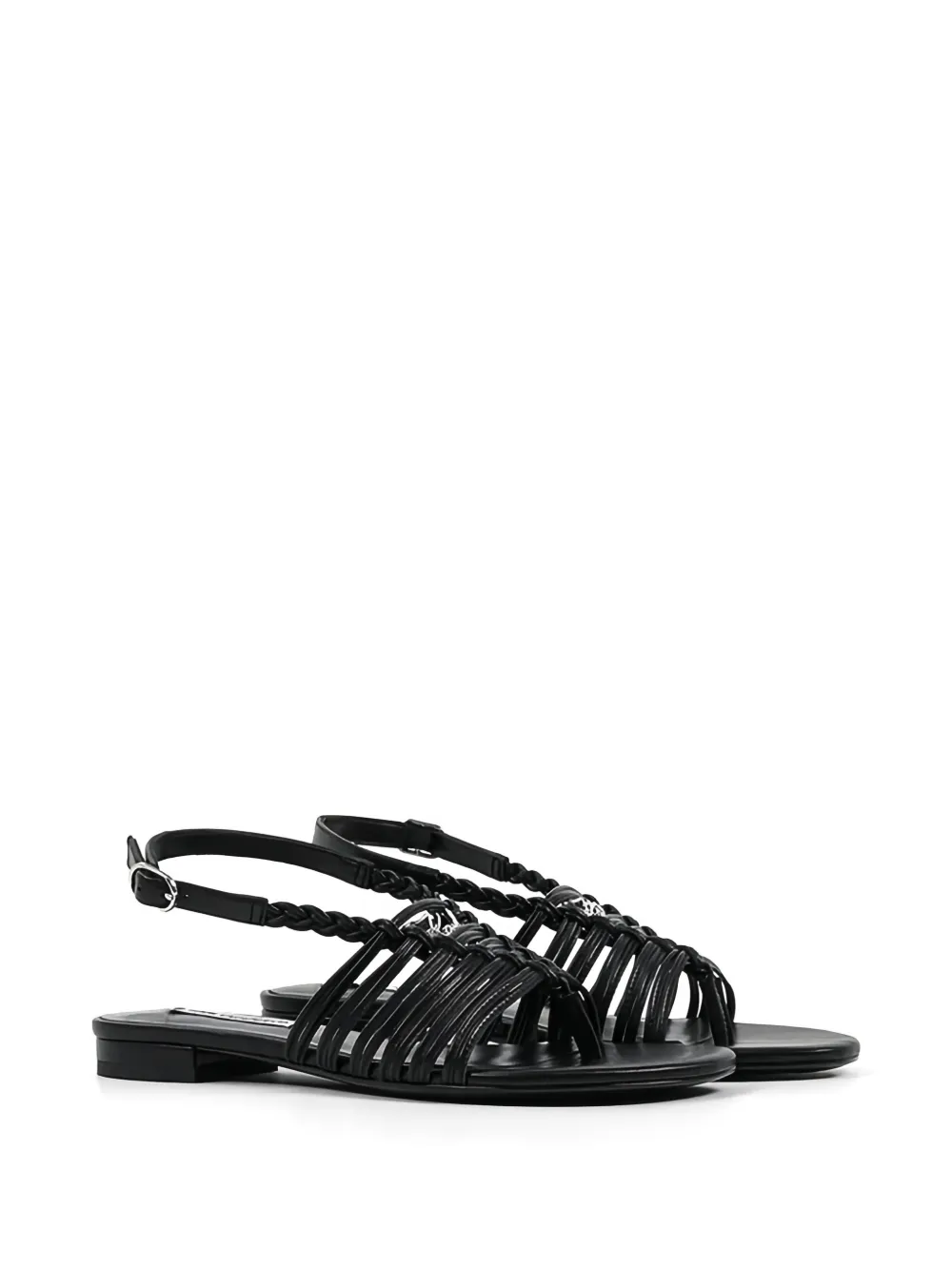Karl Lagerfeld Alisso II braided sandals Zwart