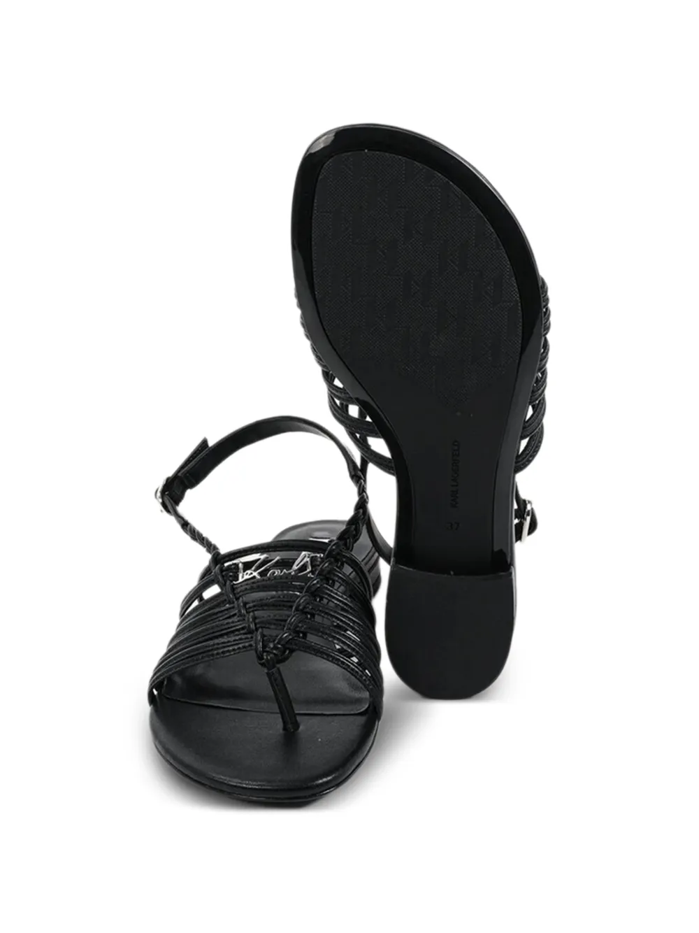 Karl Lagerfeld Alisso II gevlochten sandalen Zwart